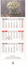 Kalendarz ścienny Udziałowiec 2023, 310x680mm, trójdzielny, słoneczniki