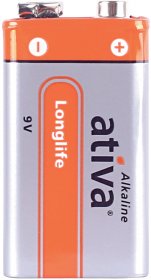 Bateria alkaliczna Ativa Longlife, 9V, 3 sztuki