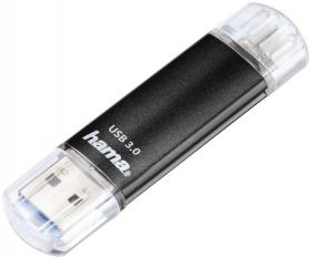 Pendrive Hama, Laeta Twin, 32GB, USB 3.0/ Micro USB 2.0 OTG, czarny
