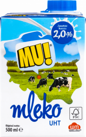 Mleko UHT Wart-Milk  MU!, 2%, 0.5l