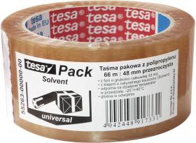 Taśma pakowa Tesa Standard Solvent, 48mmx66m, transparentny