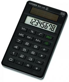 Kalkulator biurowy Citizen ECC-110 Eco, 8 cyfr, czarny