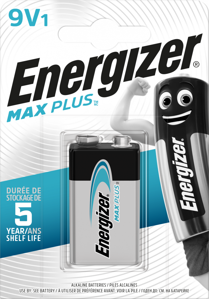 Bateria alkaliczna Energizer Max Plus, E, 9V, 6LR61, 1 sztuka