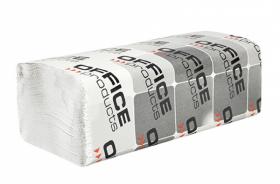 Ręcznik papierowy Office Products, 1 warstwowy, w składce ZZ, 200 składek, 20 sztuk, biały