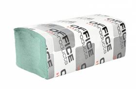 Ręcznik papierowy Office Products, 1 warstwowy, w składce ZZ, 200 składek, 20 sztuk, zielony