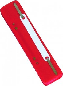 Wąsy skoroszytowe spinające dokumenty Donau, z metalową zawieszką, 25 sztuk, czerwony