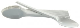 Łyżeczka jednorazowa Bittner A-100, 12.5cm, plastik, 100 sztuk, biały