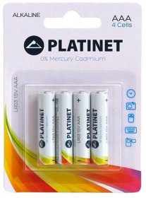 Bateria alkaliczna Platinet, AAA, 4 sztuki