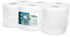 Papier toaletowy Nexxt Jumbo, 2-warstwowy, 100% celuloza, 12 rolek, 120m, biały