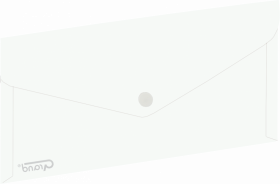 Teczka kopertowa Grand, DL (254x130mm), na zatrzask, biały