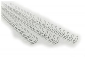 Grzbiety do bindowania Argo, drut, 6.4mm, 100 sztuk, biały