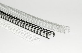 Grzbiety do bindowania Argo, drut, 6.4mm, 100 sztuk, srebrny