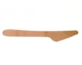 Noże jednorazowe Packman, 16.5cm, drewno, 100 sztuk, brązowy