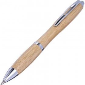 Długopis automatyczny bambusowy, czarny