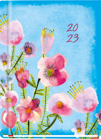 Kalendarz książkowy MiP 2023, Ola T-212F-05, A6, tygodniowy, 72 kartki, kwiaty