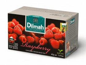 Herbata czarna aromatyzowana w kopertach Dilmah Raspberry, malina, 20 sztuk x 2g