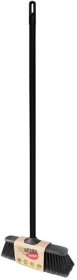 Miotła z trzonkiem wzmocnionym Eco Natural by York, 120cm, czarno- szary, kij+końcówka