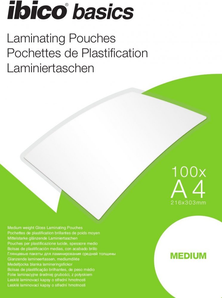 Folia do laminacji Ibico, 216x303mm, A4, 2x100 μm, 100 arkuszy