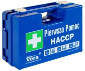 Apteczka przemysłowa Vera HACCP, z wyposażeniem, niebieski