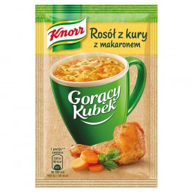 Zupa Knorr Gorący Kubek, rosół z kury, z makaronem, 12g