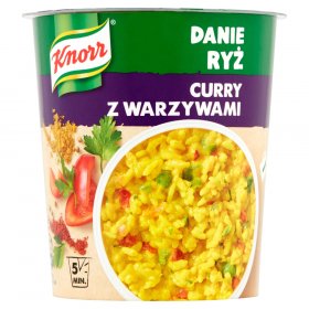 Danie błyskawiczne z ryżem Knorr, curry z warzywami, kubek, 73g