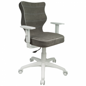 Krzesło obrotowe biurowe Entelo Duo white, rozmiar 6, szary
