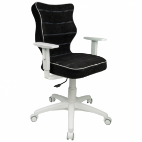 Krzesło obrotowe biurowe Entelo Duo white, rozmiar 6, czarny