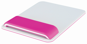 Podkładka ergonomiczna pod mysz i nadgarstek Leitz Ergo WOW, 200x23x260 mm, biało-różowy