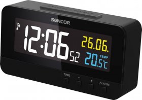 Zegar cyfrowy z budzikiem i  termometrem Sencor SDC 4800 B, czarny