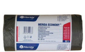 Worki na śmieci Merida Economy, 70l, 60x90cm, 50 sztuk, czarny