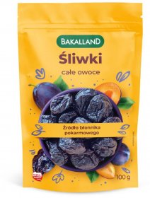 Śliwki suszone całe owoce Bakalland, 100g