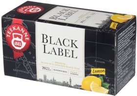 Herbata czarna aromatyzowana w torebkach Teekanne Black Label Lemon, 20sztuk x 1.65g