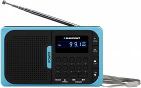 Radio przenośne Blaupunkt PR5BL, AM/FM, USB/microSD, czarno-niebieski