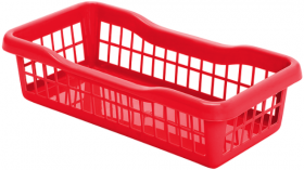 Koszyk ażurowy Plafor 1, 200x100x50mm, 1l, czerwony