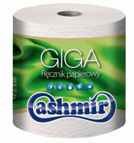 Ręcznik papierowy Cashmir Giga,  w roli, 1 rolka, biały