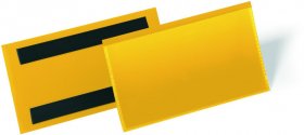 Kieszeń magnetyczna magazynowa Durable na etykiety, 150x67mm, 50 sztuk, żółty