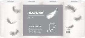 Papier toaletowy Katrin Toti Plus, 3-warstwowy, 9.6cmx30m, 8 rolek, biały