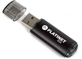 Pendrive aluminiowy Platinet X-Depo, 32GB, USB 2.0, czarny