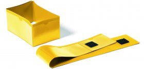 Kieszeń magazynowa / opaska do palet Durable, 140x65mm, 50 sztuk, żółty