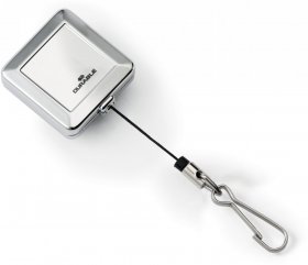 Mechanizm ściagający Durable Jojo Chrome Quadro, z karabińczykiem, linka 80 cm,  1 sztuka, srebrny