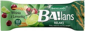 Baton Bakalland Ba!lans Relaks, wiśnia z limonką, 38g