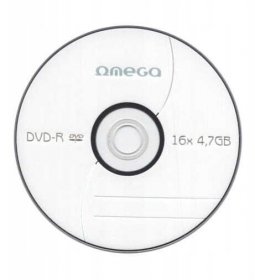 Płyta DVD-R Omega, do jednokrotnego zapisu, 4.7GB, koperta, 10 sztuk