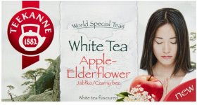 Herbata biała smakowa w kopertach Teekanne White Tea Apple-Elderflower, czarny bez i jabłko, 20 sztuk x 1.5g