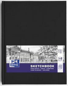 Blok rysunkowy Oxford Sketchbook, A4, 96 kartek, czarny