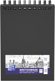 Blok rysunkowy Oxford Sketchbook, A5, 50 kartek, podwójna spirala, czarny