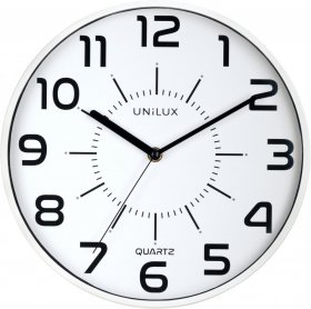 Zegar ścienny Unilux Pop, 28.5cm,  tarcza kolor biały, rama kolor biały