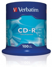 Płyta CD-R Verbatim, 700MB, szpindel, 100 sztuk