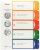 Przekładki plastikowe numeryczne z możliwością nadruku Esselte Maxi, A4, 1-5 kart, mix kolorów