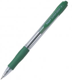 Długopis automatyczny Pilot, Super Grip, 0.7mm, zielony