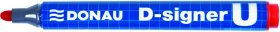 Marker permanentny DONAU D-Signer U, okrągła, 2-4mm, czerwony